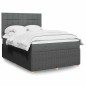 vidaXL Giroletto a Molle con Materasso Grigio Scuro 140x190 cm Tessuto vidaXL Giroletto a Molle con Materasso Grigio Scuro 140x190 cm Tessuto