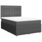 vidaXL Giroletto a Molle con Materasso Grigio Scuro 140x190 cm Tessuto vidaXL Giroletto a Molle con Materasso Grigio Scuro 140x190 cm Tessuto