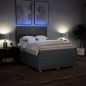 vidaXL Giroletto a Molle con Materasso Grigio Scuro 140x190 cm Tessuto vidaXL Giroletto a Molle con Materasso Grigio Scuro 140x190 cm Tessuto