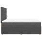 vidaXL Giroletto a Molle con Materasso Grigio Scuro 140x190 cm Tessuto vidaXL Giroletto a Molle con Materasso Grigio Scuro 140x190 cm Tessuto