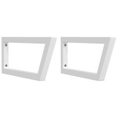 vidaXL Reggimensole per Lavabo 2 pz Bianche Trapezio in Acciaio