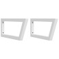 vidaXL Reggimensole per Lavabo 2 pz Bianche Trapezio in Acciaio vidaXL Reggimensole per Lavabo 2 pz Bianche Trapezio in Acciaio
