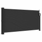 vidaXL Tenda da Sole Laterale Retrattile Nera 100x500 cm vidaXL Tenda da Sole Laterale Retrattile Nera 100x500 cm