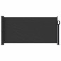 vidaXL Tenda da Sole Laterale Retrattile Nera 100x500 cm vidaXL Tenda da Sole Laterale Retrattile Nera 100x500 cm