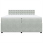 vidaXL Giroletto a Molle con Materasso Grigio Chiaro 200x200cm Velluto vidaXL Giroletto a Molle con Materasso Grigio Chiaro 200x200cm Velluto