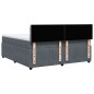 vidaXL Giroletto a Molle con Materasso Grigio Scuro 200x200 cm Velluto vidaXL Giroletto a Molle con Materasso Grigio Scuro 200x200 cm Velluto