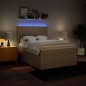 vidaXL Giroletto a Molle con Materasso Crema 140x200 cm in Tessuto vidaXL Giroletto a Molle con Materasso Crema 140x200 cm in Tessuto