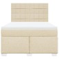 vidaXL Giroletto a Molle con Materasso Crema 140x200 cm in Tessuto vidaXL Giroletto a Molle con Materasso Crema 140x200 cm in Tessuto