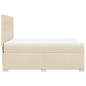 vidaXL Giroletto a Molle con Materasso Crema 140x200 cm in Tessuto vidaXL Giroletto a Molle con Materasso Crema 140x200 cm in Tessuto