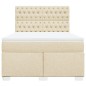 vidaXL Giroletto a Molle con Materasso Crema 140x200 cm in Tessuto vidaXL Giroletto a Molle con Materasso Crema 140x200 cm in Tessuto