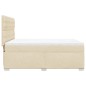 vidaXL Giroletto a Molle con Materasso Crema 140x200 cm in Tessuto vidaXL Giroletto a Molle con Materasso Crema 140x200 cm in Tessuto