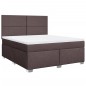 vidaXL Giroletto a Molle con Materasso Marrone Scuro 180x200cm Tessuto vidaXL Giroletto a Molle con Materasso Marrone Scuro 180x200cm Tessuto