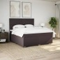 vidaXL Giroletto a Molle con Materasso Marrone Scuro 180x200cm Tessuto vidaXL Giroletto a Molle con Materasso Marrone Scuro 180x200cm Tessuto