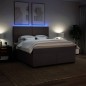 vidaXL Giroletto a Molle con Materasso Marrone Scuro 180x200cm Tessuto vidaXL Giroletto a Molle con Materasso Marrone Scuro 180x200cm Tessuto