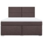 vidaXL Giroletto a Molle con Materasso Marrone Scuro 180x200cm Tessuto vidaXL Giroletto a Molle con Materasso Marrone Scuro 180x200cm Tessuto