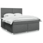 vidaXL Giroletto a Molle con Materasso Grigio Scuro 180x200 cm Tessuto vidaXL Giroletto a Molle con Materasso Grigio Scuro 180x200 cm Tessuto