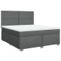 vidaXL Giroletto a Molle con Materasso Grigio Scuro 180x200 cm Tessuto vidaXL Giroletto a Molle con Materasso Grigio Scuro 180x200 cm Tessuto