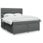 vidaXL Giroletto a Molle con Materasso Grigio Scuro 180x200 cm Tessuto