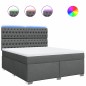 vidaXL Giroletto a Molle con Materasso Grigio Scuro 180x200 cm Tessuto