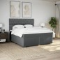 vidaXL Giroletto a Molle con Materasso Grigio Scuro 180x200 cm Tessuto