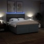 vidaXL Giroletto a Molle con Materasso Grigio Scuro 180x200 cm Tessuto