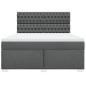 vidaXL Giroletto a Molle con Materasso Grigio Scuro 180x200 cm Tessuto