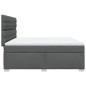 vidaXL Giroletto a Molle con Materasso Grigio Scuro 180x200 cm Tessuto
