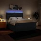 vidaXL Giroletto a Molle con Materasso Blu 180x200 cm in Tessuto