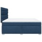 vidaXL Giroletto a Molle con Materasso Blu 180x200 cm in Tessuto