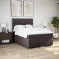 vidaXL Giroletto a Molle con Materasso Marrone Scuro 140x200cm Tessuto vidaXL Giroletto a Molle con Materasso Marrone Scuro 140x200cm Tessuto