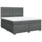vidaXL Giroletto a Molle con Materasso Grigio Scuro 180x200 cm Tessuto vidaXL Giroletto a Molle con Materasso Grigio Scuro 180x200 cm Tessuto
