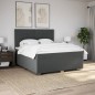 vidaXL Giroletto a Molle con Materasso Grigio Scuro 180x200 cm Tessuto vidaXL Giroletto a Molle con Materasso Grigio Scuro 180x200 cm Tessuto