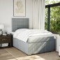 vidaXL Giroletto a Molle con Materasso Grigio Chiaro 120x200cm Tessuto vidaXL Giroletto a Molle con Materasso Grigio Chiaro 120x200cm Tessuto