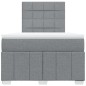 vidaXL Giroletto a Molle con Materasso Grigio Chiaro 120x200cm Tessuto vidaXL Giroletto a Molle con Materasso Grigio Chiaro 120x200cm Tessuto