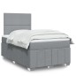 vidaXL Giroletto a Molle con Materasso Grigio Chiaro 120x200cm Tessuto vidaXL Giroletto a Molle con Materasso Grigio Chiaro 120x200cm Tessuto