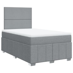 vidaXL Giroletto a Molle con Materasso Grigio Chiaro 120x200cm Tessuto