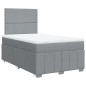 vidaXL Giroletto a Molle con Materasso Grigio Chiaro 120x200cm Tessuto vidaXL Giroletto a Molle con Materasso Grigio Chiaro 120x200cm Tessuto