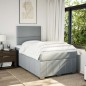 vidaXL Giroletto a Molle con Materasso Grigio Chiaro 120x200cm Tessuto vidaXL Giroletto a Molle con Materasso Grigio Chiaro 120x200cm Tessuto