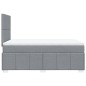 vidaXL Giroletto a Molle con Materasso Grigio Chiaro 120x200cm Tessuto vidaXL Giroletto a Molle con Materasso Grigio Chiaro 120x200cm Tessuto