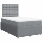 vidaXL Giroletto a Molle con Materasso Grigio Chiaro 120x190cm Tessuto vidaXL Giroletto a Molle con Materasso Grigio Chiaro 120x190cm Tessuto