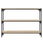 Libreria Rovere Sonoma 100x33x70,5cm Legno Multistrato Acciaio