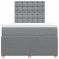 vidaXL Giroletto a Molle con Materasso Grigio Chiaro 120x190cm Tessuto vidaXL Giroletto a Molle con Materasso Grigio Chiaro 120x190cm Tessuto