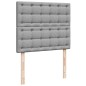 vidaXL Giroletto a Molle con Materasso Grigio Chiaro 120x190cm Tessuto vidaXL Giroletto a Molle con Materasso Grigio Chiaro 120x190cm Tessuto