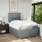 vidaXL Giroletto a Molle con Materasso Grigio Chiaro 120x200cm Tessuto vidaXL Giroletto a Molle con Materasso Grigio Chiaro 120x200cm Tessuto