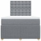 vidaXL Giroletto a Molle con Materasso Grigio Chiaro 120x200cm Tessuto vidaXL Giroletto a Molle con Materasso Grigio Chiaro 120x200cm Tessuto