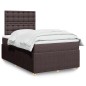 vidaXL Giroletto a Molle con Materasso Marrone Scuro 120x200cm Tessuto vidaXL Giroletto a Molle con Materasso Marrone Scuro 120x200cm Tessuto