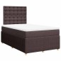 vidaXL Giroletto a Molle con Materasso Marrone Scuro 120x200cm Tessuto vidaXL Giroletto a Molle con Materasso Marrone Scuro 120x200cm Tessuto