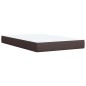 vidaXL Giroletto a Molle con Materasso Marrone Scuro 120x200cm Tessuto vidaXL Giroletto a Molle con Materasso Marrone Scuro 120x200cm Tessuto