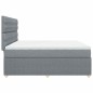 vidaXL Giroletto a Molle con Materasso Grigio Chiaro 200x200cm Tessuto