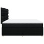 vidaXL Giroletto a Molle con Materasso Nero 200x200 cm in Tessuto vidaXL Giroletto a Molle con Materasso Nero 200x200 cm in Tessuto